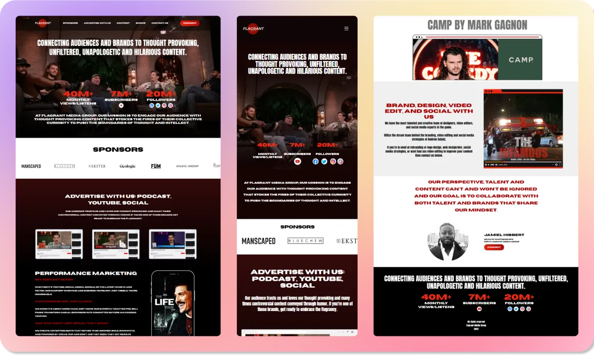 Flagrant Media Website Thumbnail